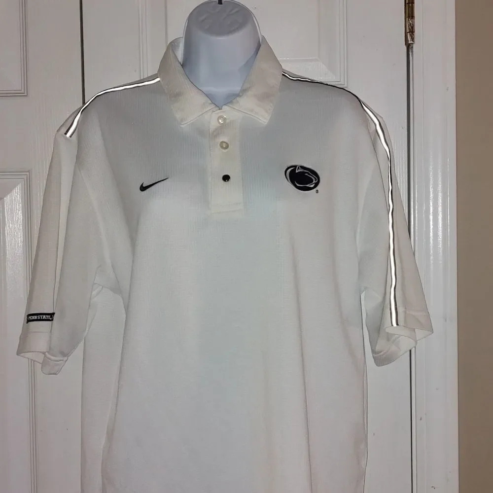 Nike Dry  Nittany Lions Shere Penn State polo dress shirt Sz S NWOT